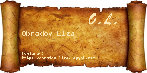 Obradov Liza névjegykártya